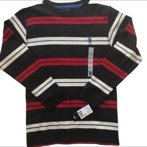 NWT U.S. Polo Assn. Long Sleeve Striped Shirt Boy Medium 10/12